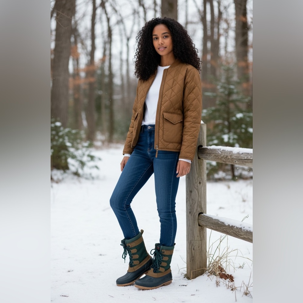 High Sierra Green & Tan Winter Boots Rustic Rugged